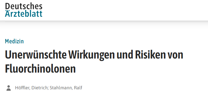 Unerwünschte Wirkungen & Risiken von FQ [Ärzteblatt]