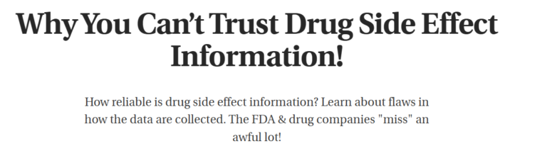 Warum man den Informationen zu Nebenwirkungen nicht trauen kann