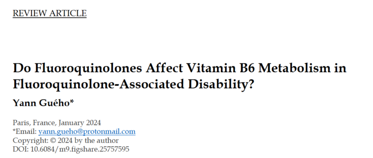Beeinflussen Fluorchinolone den Vitamin-B6-Stoffwechsel bei FQAD?